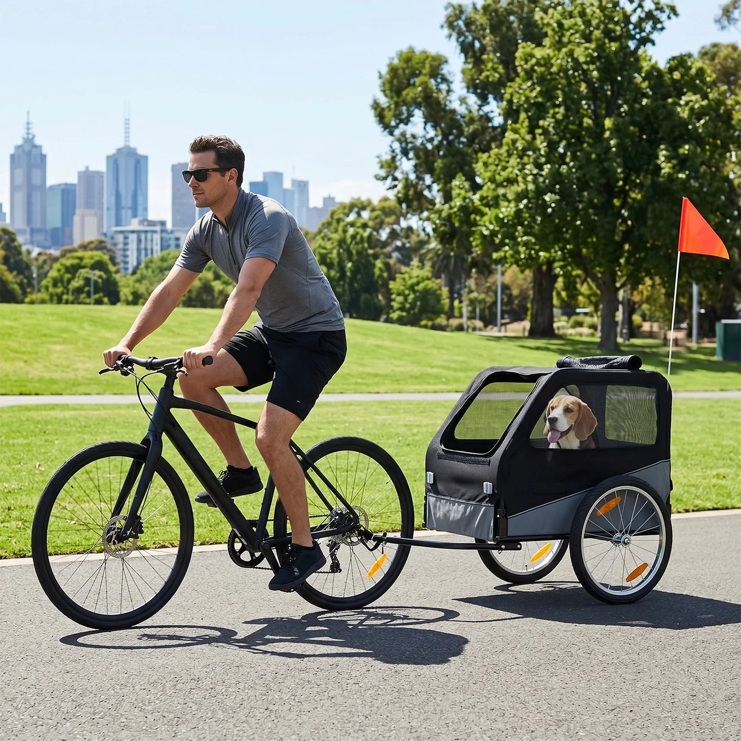 Remolque Plegable para Perros (No incluye la bicicleta)
