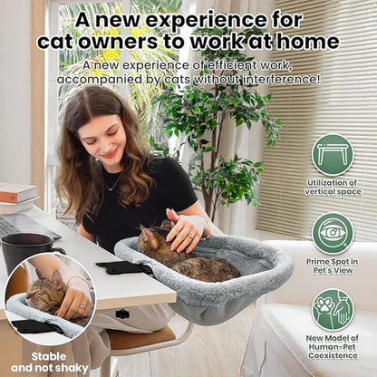 Cama de Escritorio para Gatos Plegable – Espacio Cómodo y Ahorra Espacio