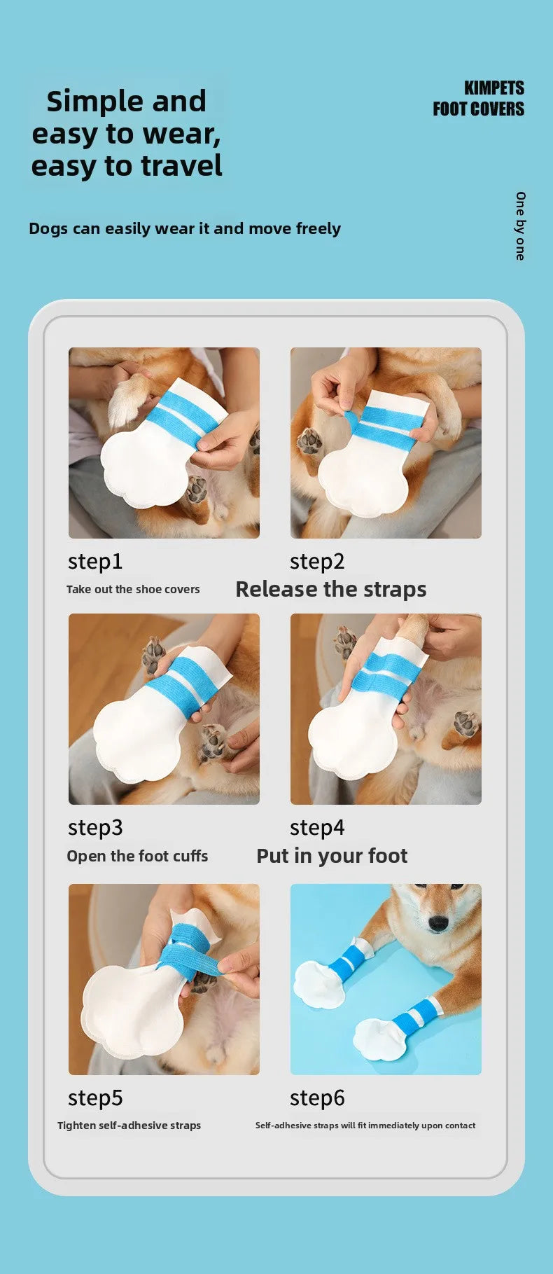 Cubiertas Desechables para Patas de Perro – 20 Piezas