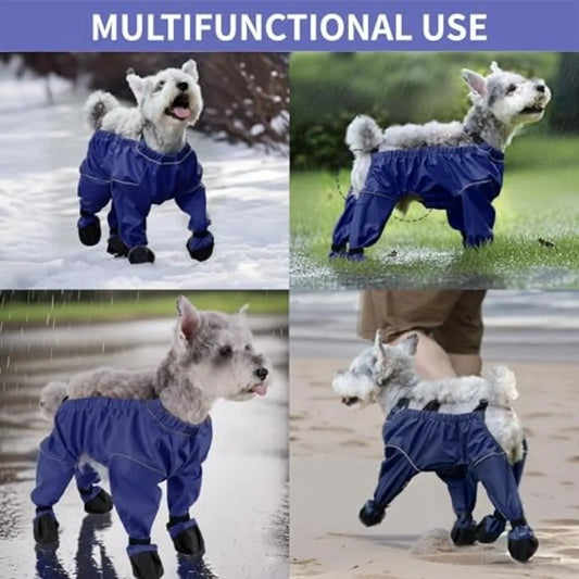Chubasquero Mono Protector para Perro con Botines Integrados