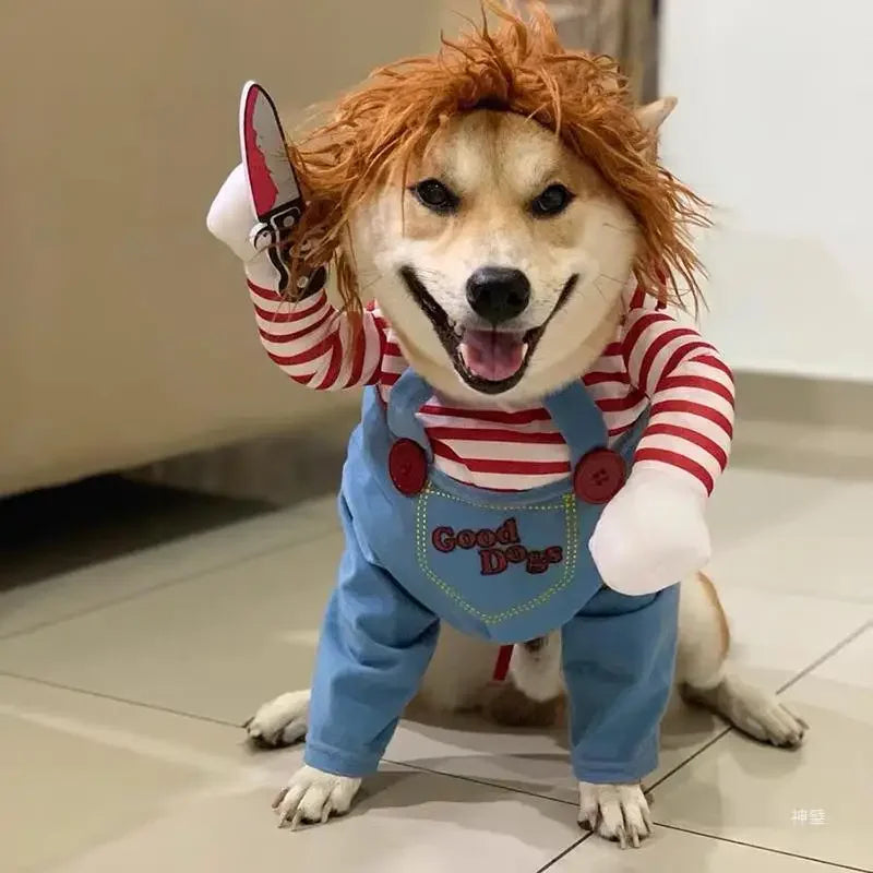 Disfraz de Policia/ Marinero/Vaquero/Pirata para Perros - Ropa de Cosplay para Mascotas
