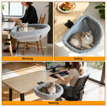 Cama de Escritorio para Gatos Plegable – Espacio Cómodo y Ahorra Espacio