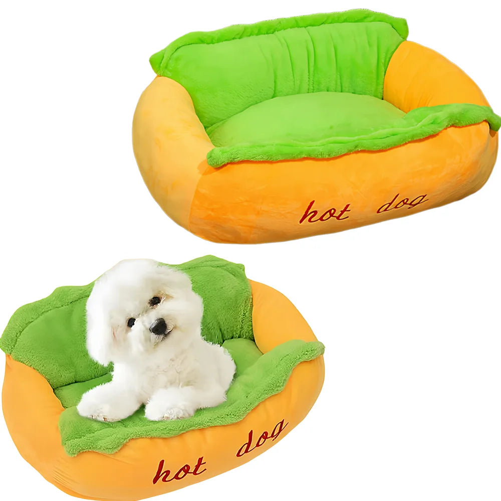 Cama Acogedora para Perros y Gatos – Diseño Divertido, Suave y Lavable
