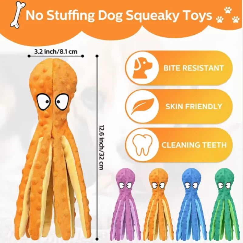 Juguete de Peluche Chirriante para Perro – Diseño de Hueso con Animalito