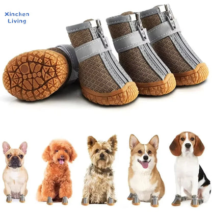 Botas de Malla para Perro con Suela Antideslizante y Detalles Reflectantes
