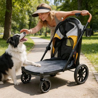 Carrito grande para perros y gatos, apto para mayores o ancianas de hasta 42 kg.