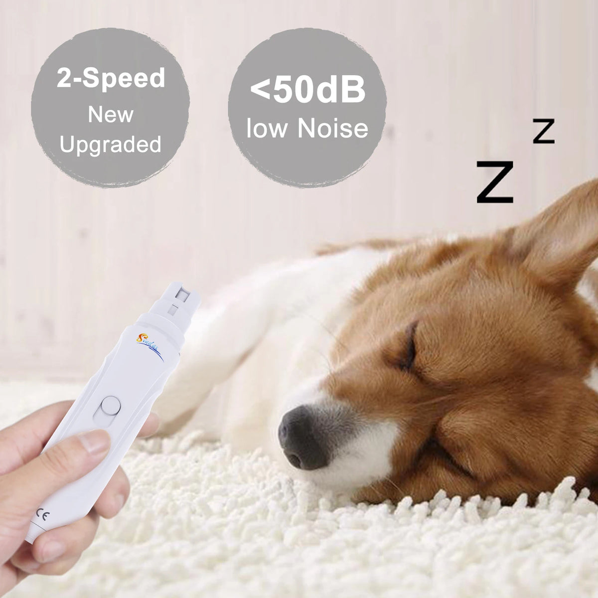 Lima Eléctrica para Uñas de Mascotas – Recargable por USB y Silenciosa