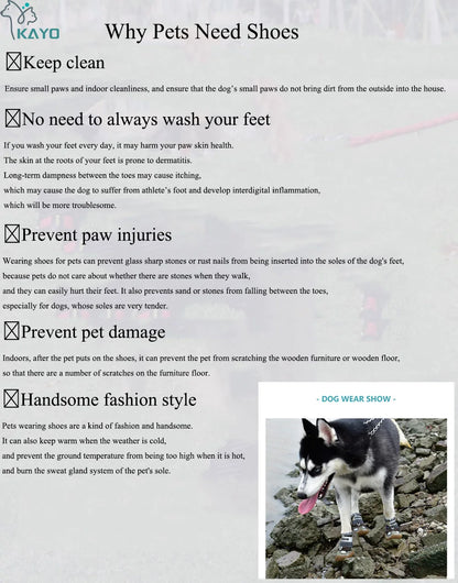 Botas Reflectantes Antideslizantes para Perro – 4 Piezas