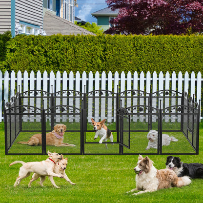 Corral Metálico Plegable para Perros y Cachorros – 8 Paneles