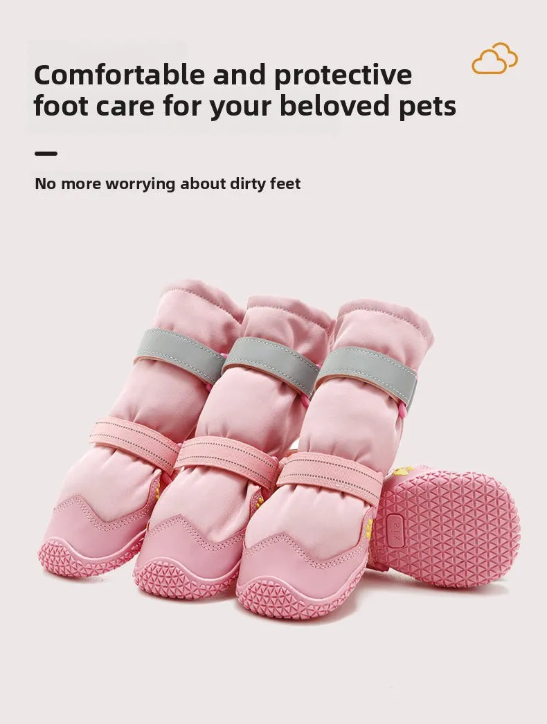 Botas Altas de Invierno para Perro con Interior Suave – 4 Piezas