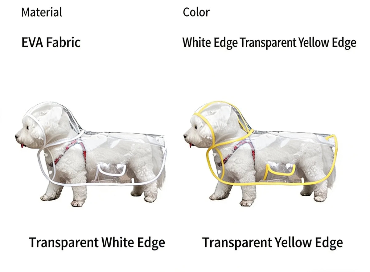 Chubasquero Transparente Ligero para Perro