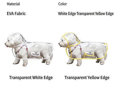 Chubasquero Transparente Ligero para Perro