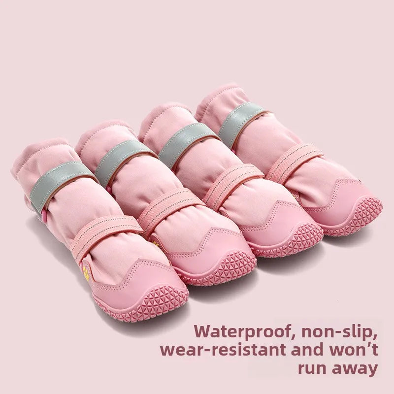 Botas Altas de Invierno para Perro con Interior Suave – 4 Piezas