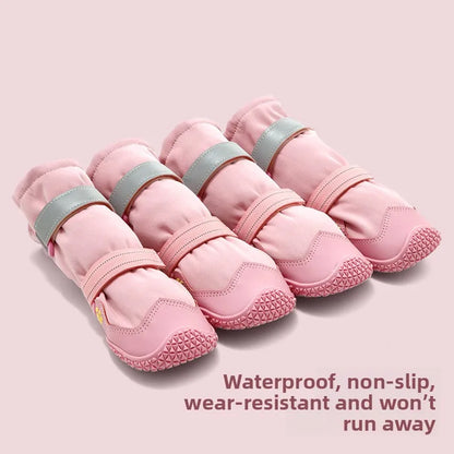 Botas Altas de Invierno para Perro con Interior Suave – 4 Piezas