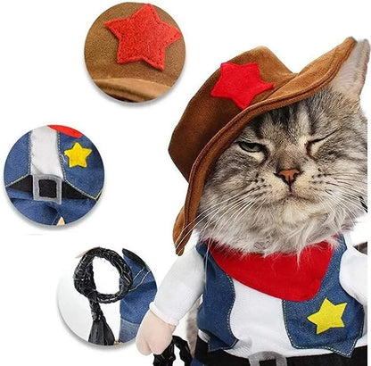 Disfraz de Vaquero para Gatos - Traje Divertido Estilo Occidental