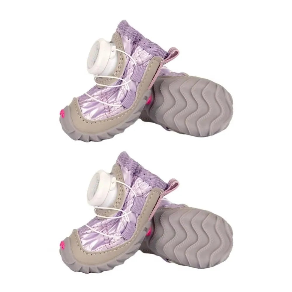 Botas para Perro con Ajuste de Perilla y Forro Suave – 4 Piezas