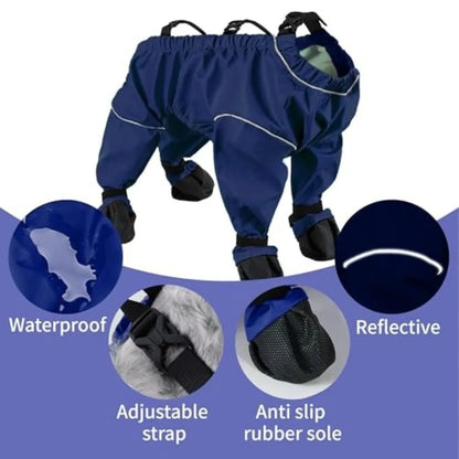 Chubasquero Mono Protector para Perro con Botines Integrados