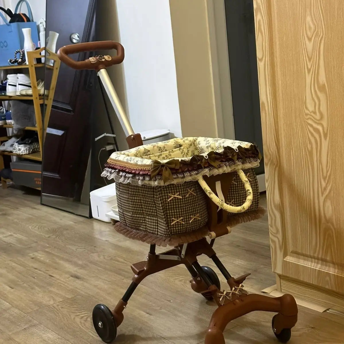 Cochecito Plegable para Perros y Gatos Pequeños