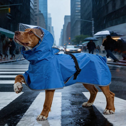 Chubasquero Reflectante con Capucha para Perros Medianos y Grandes