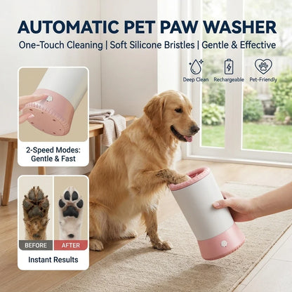 Dispositivo automático, silencioso e impermeable para una limpieza rápida de las patas