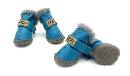 Botas de Invierno para Perro con Felpa y Suela de Caucho – Juego de 4