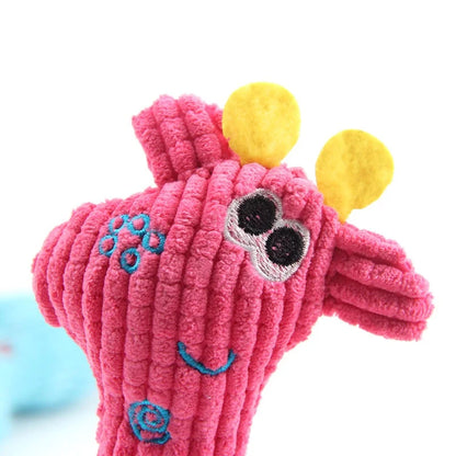 Juguete de Peluche Chirriante para Perro – Diseño de Hueso con Animalito