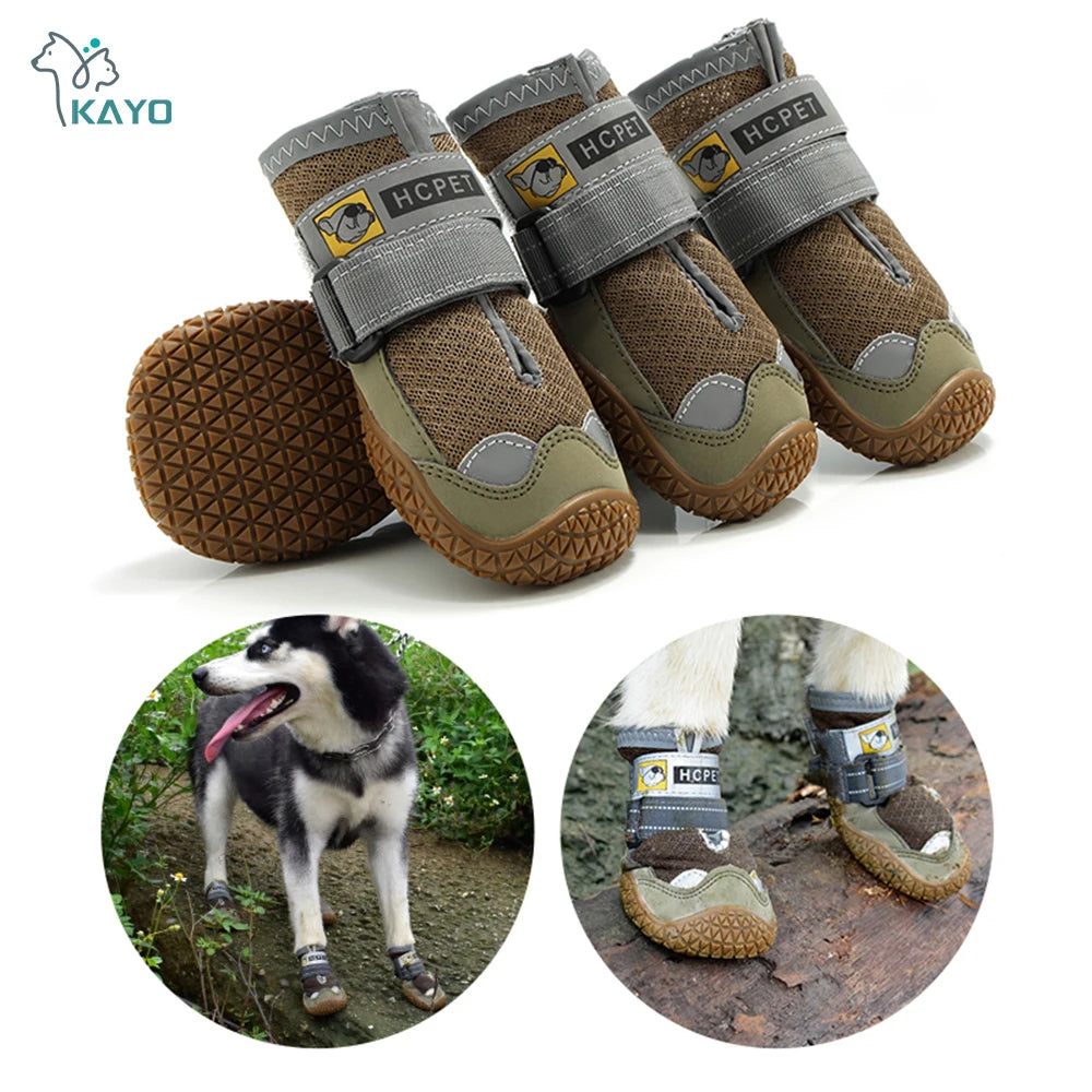 Botas Reflectantes Antideslizantes para Perro – 4 Piezas