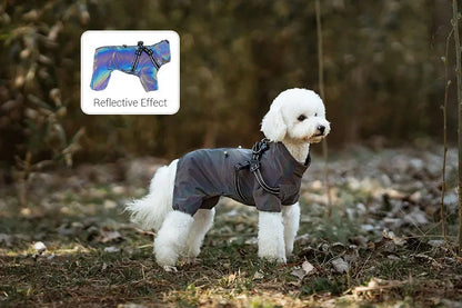 Chubasquero Reflectante con Arnés Integrado para Perro