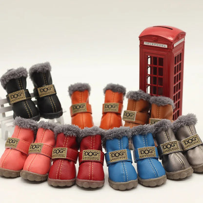 Botas de Invierno para Perro con Felpa y Suela de Caucho – Juego de 4