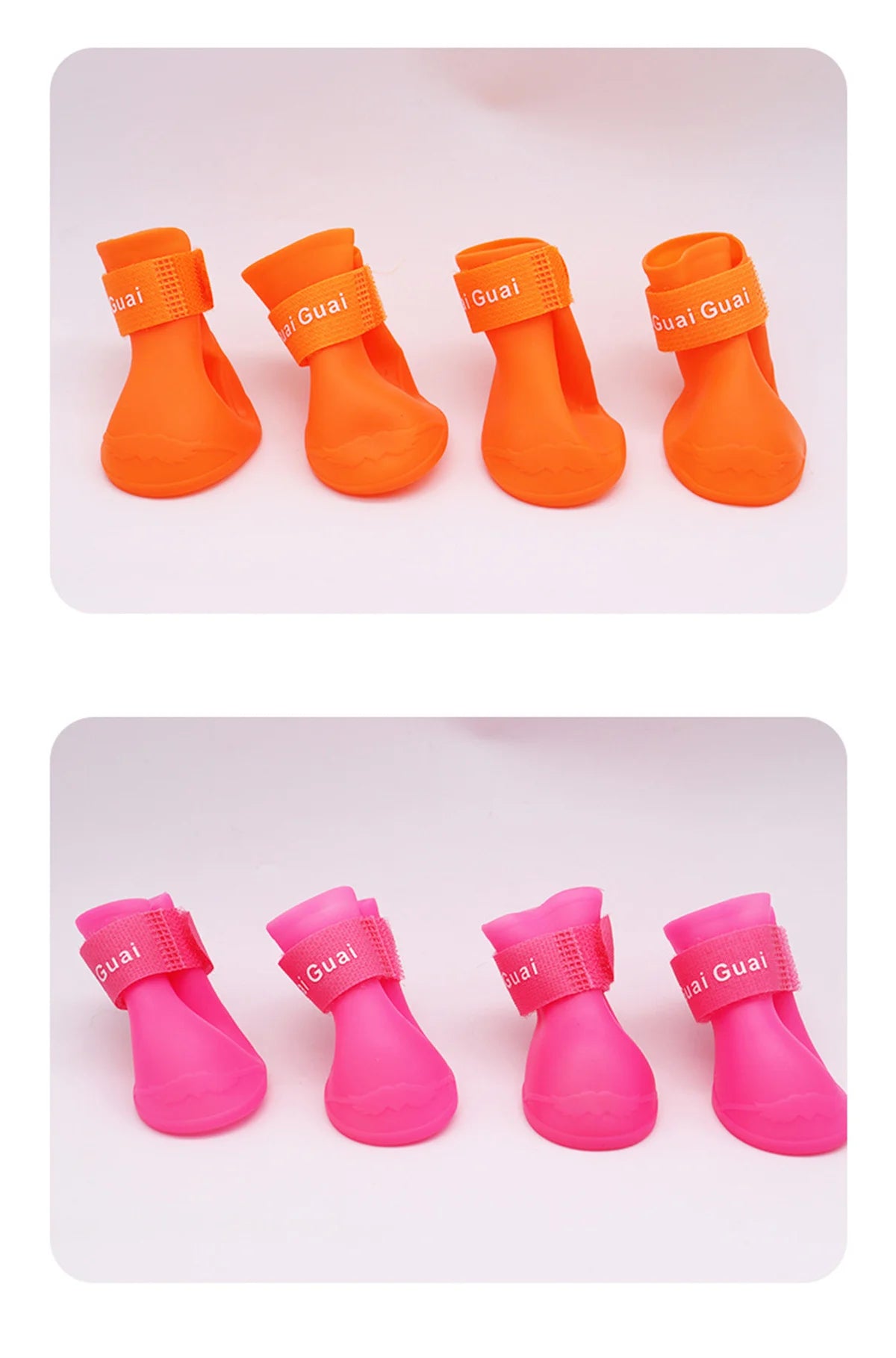 Botas de Goma Antideslizantes para Perros – 4 Piezas