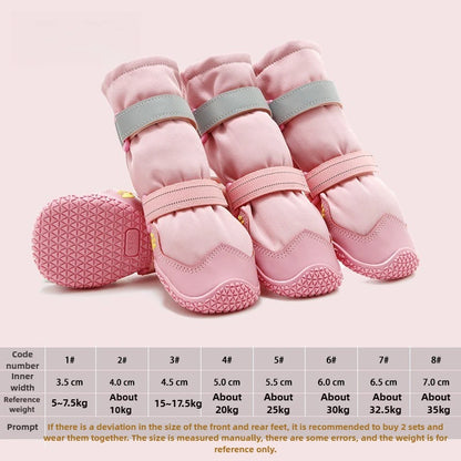 Botas Altas de Invierno para Perro con Interior Suave – 4 Piezas