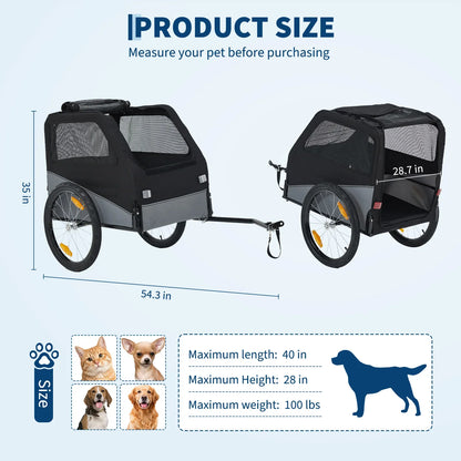 Remolque Plegable para Perros (No incluye la bicicleta)