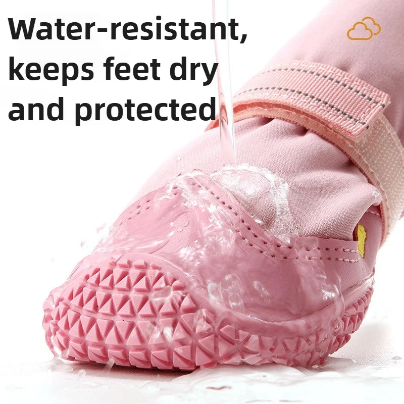 Botas Altas de Invierno para Perro con Interior Suave – 4 Piezas