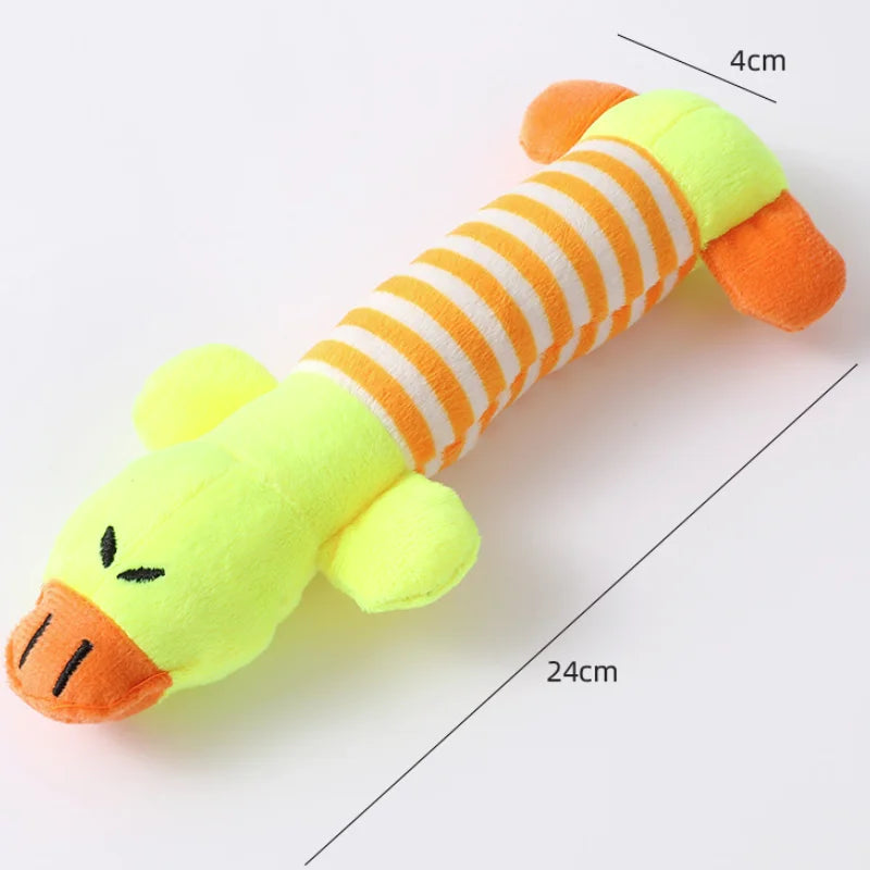 Juguete de Peluche Chirriante para Perro – Diseño de Hueso con Animalito