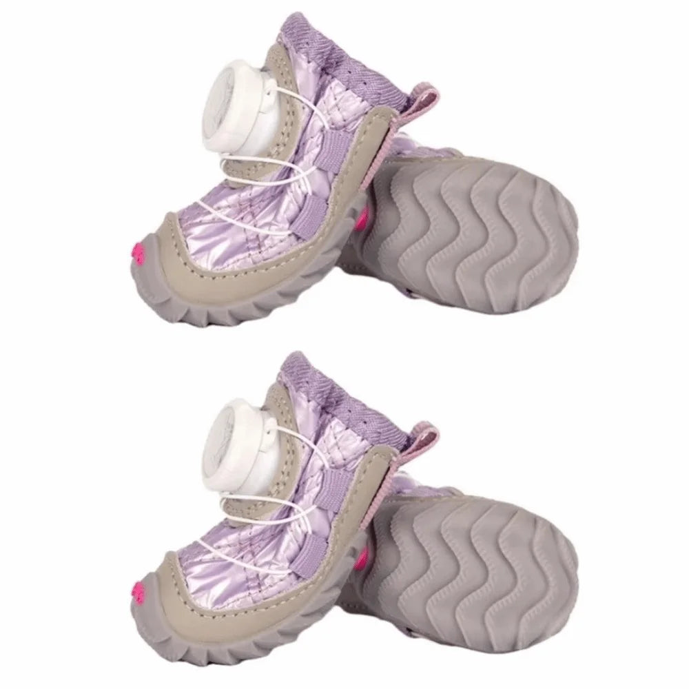 Botas para Perro con Ajuste de Perilla y Forro Suave – 4 Piezas