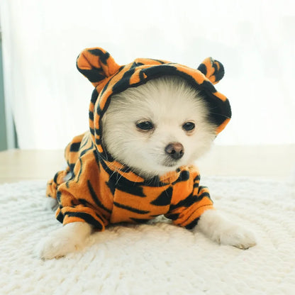 Disfraz Polar con Capucha para Perros y Gatos - Diseño Animal (Dinosaurio, Tigre, Cerdito)