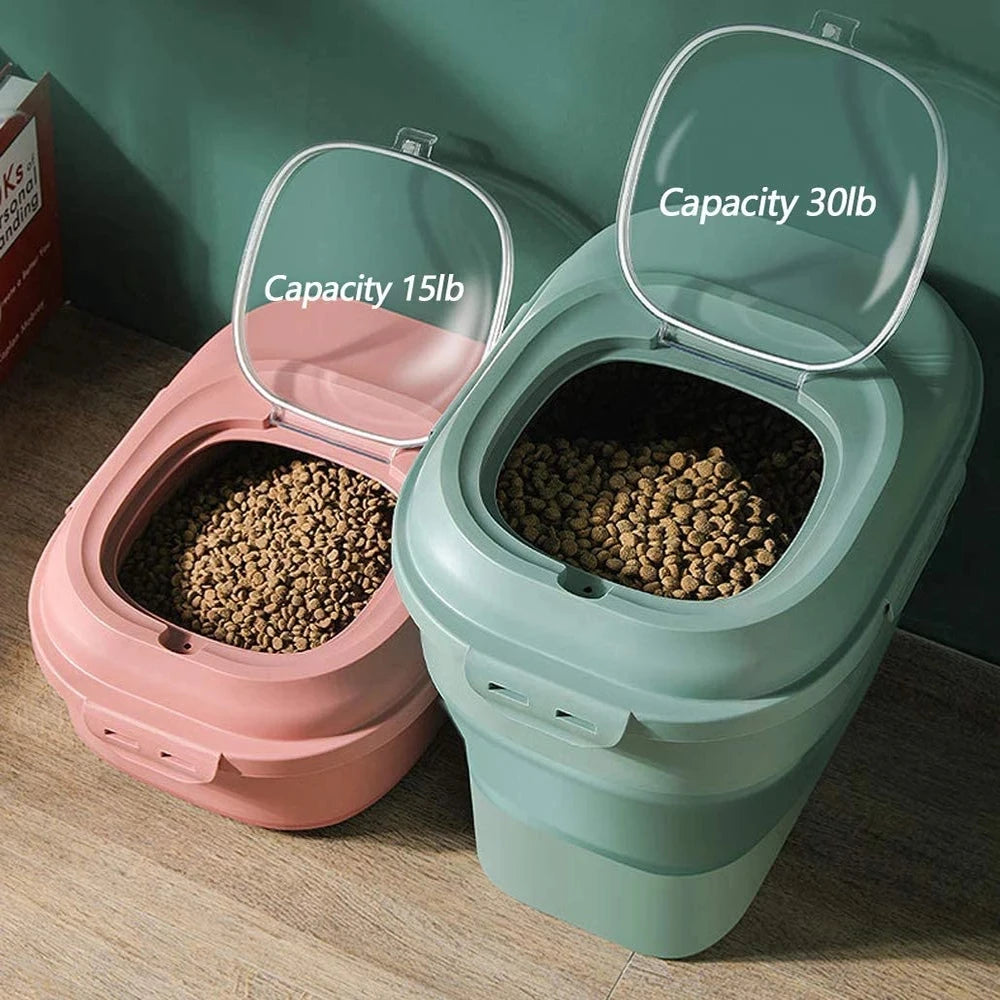 Contenedor Plegable Hermético para Alimento de Perros y Gatos