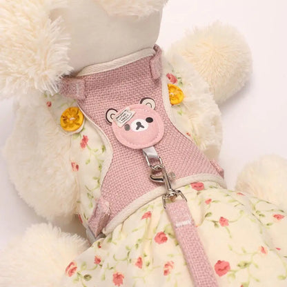 Arnés Tipo Chaleco para Mascotas Pequeñas con Correa – Nylon