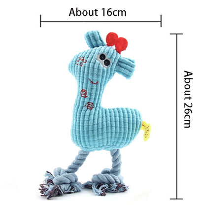 Juguete de Peluche Chirriante para Perro – Diseño de Hueso con Animalito
