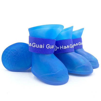 Botas de Goma Antideslizantes para Perros – 4 Piezas
