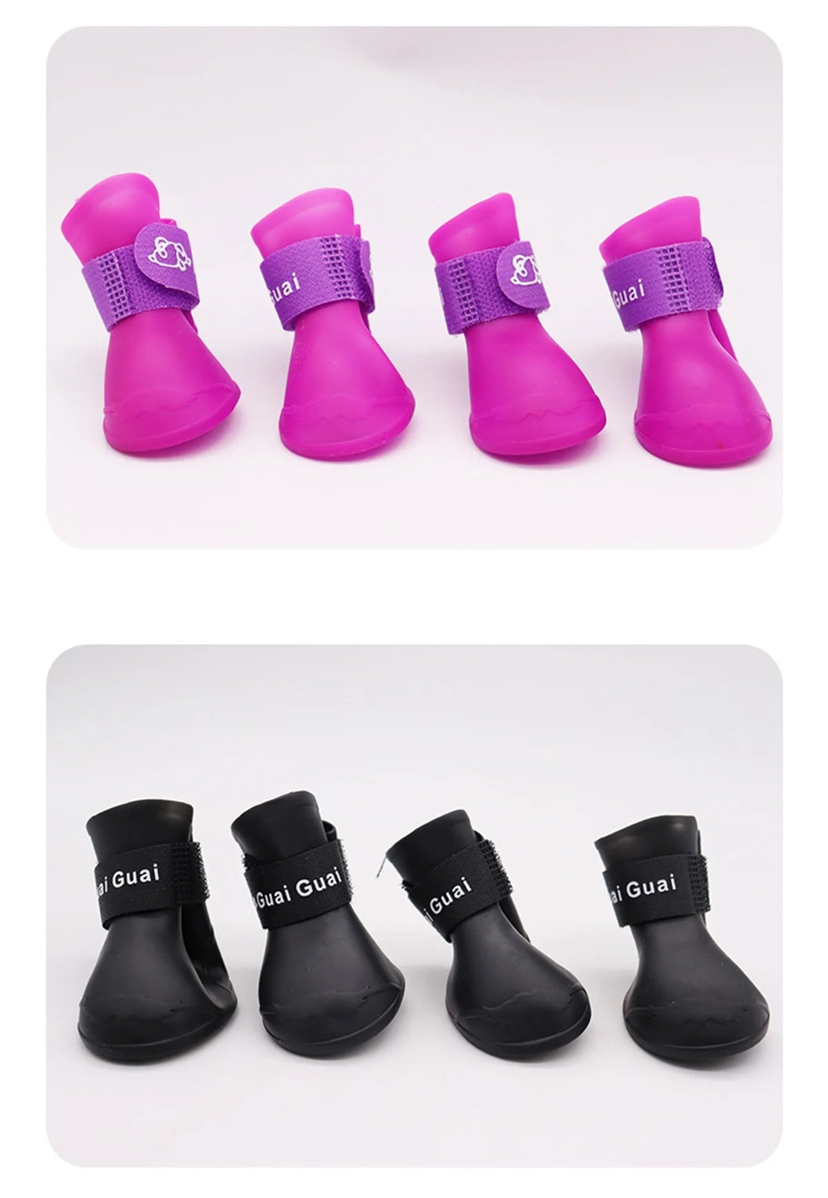 Botas de Goma Antideslizantes para Perros – 4 Piezas