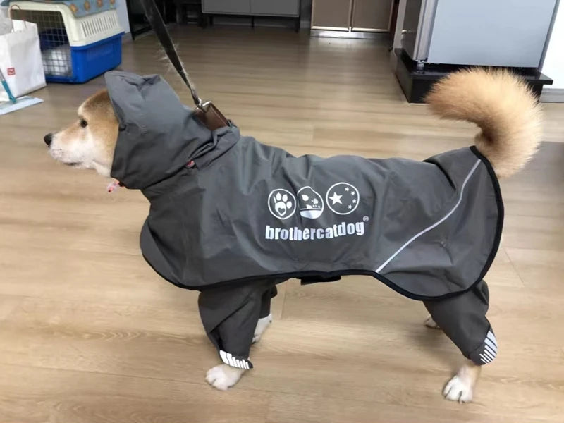Chubasquero de Cuerpo Completo para Perros Medianos y Grandes