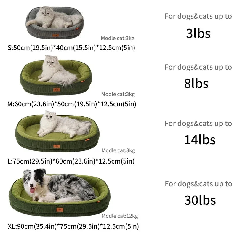 Cama Ortopédica Suave para Perros – Colchón Extraíble y Base Antideslizante