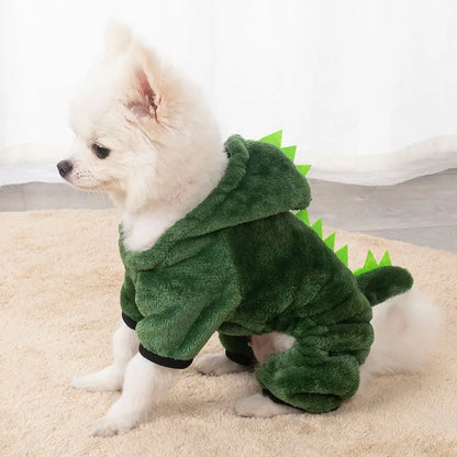 Disfraz Polar con Capucha para Perros y Gatos - Diseño Animal (Dinosaurio, Tigre, Cerdito)