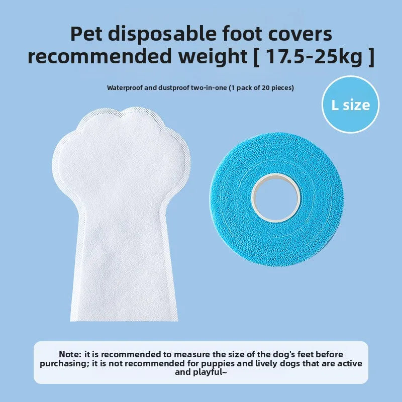 Cubiertas Desechables para Patas de Perro – 20 Piezas