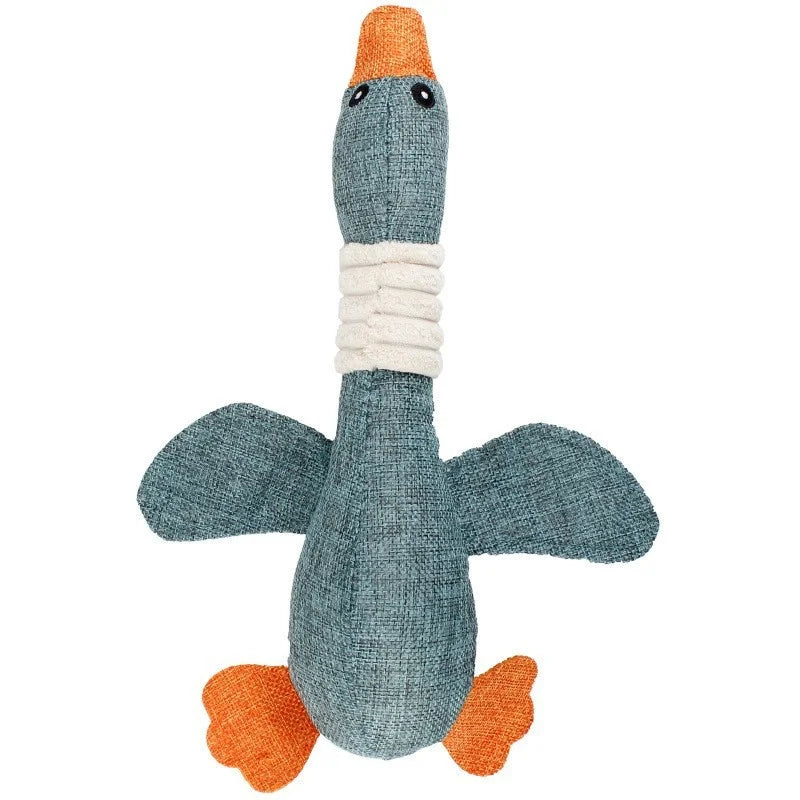 Juguete de Peluche Chirriante para Perro – Diseño de Hueso con Animalito