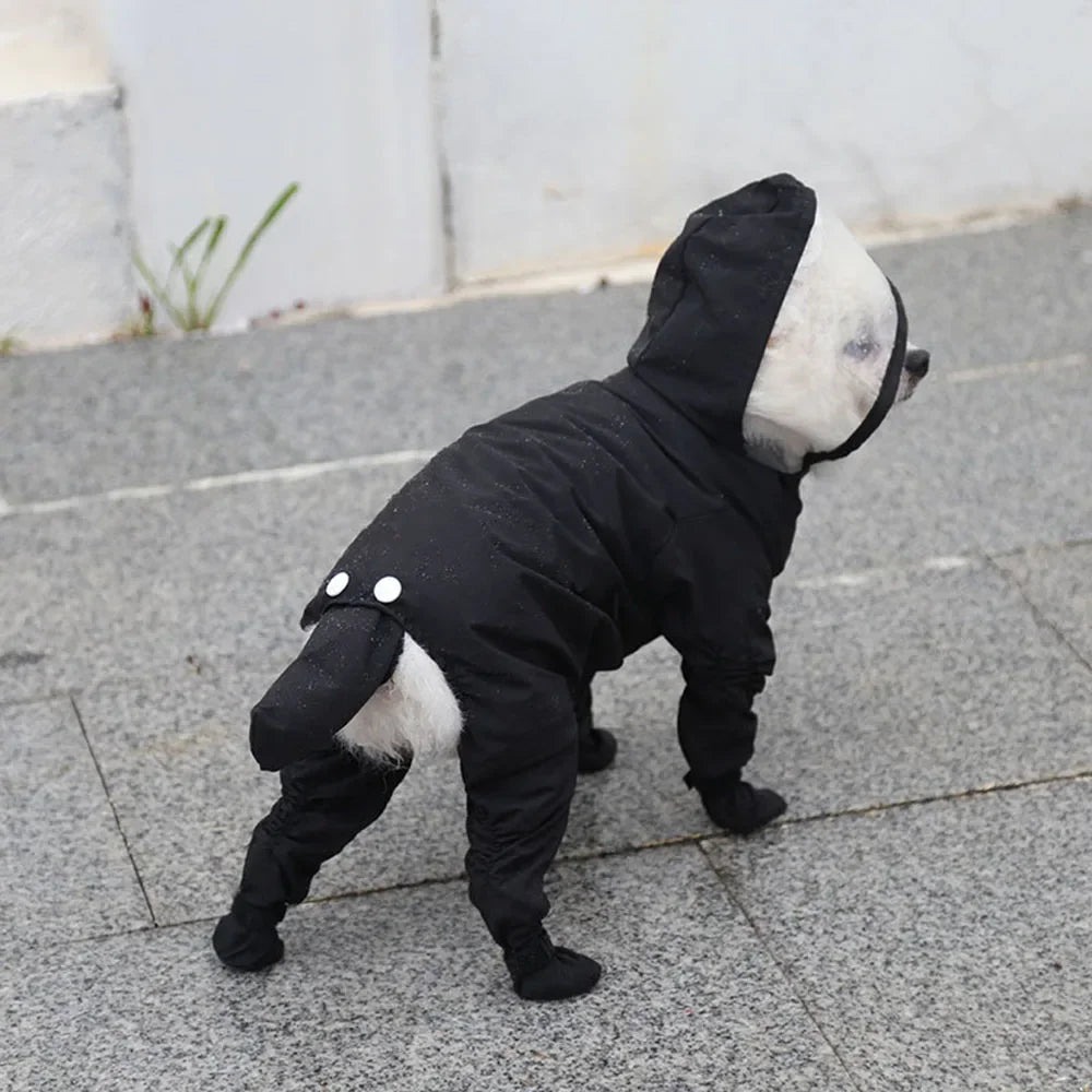 Chubasquero traje para Perro con Capucha y Botas para Lluvia y Frío