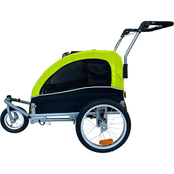 Carrito para perros medianos y remolque para bicicleta con suspensión