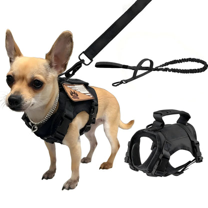 Arnés Táctico tipo chaleco ajustable para entrenamiento y paseos.