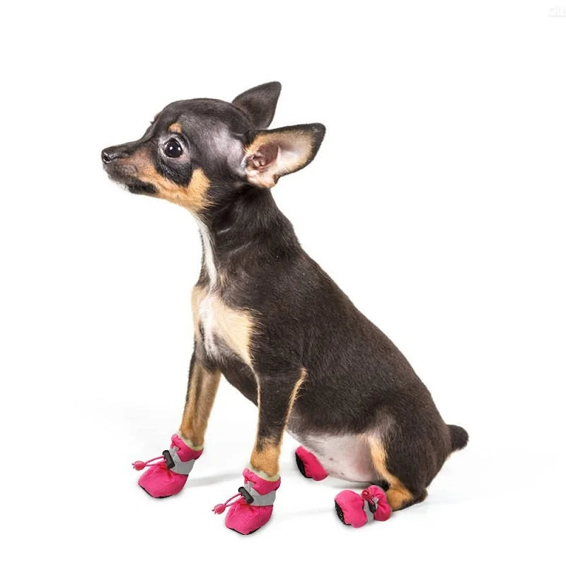 Botas Impermeables para Perros, Juego de 4 Zapatos Antideslizantes para Lluvia